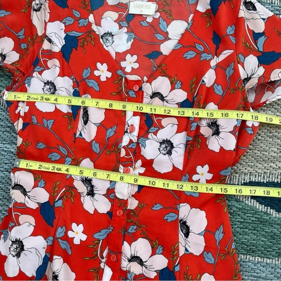 Anthropologie London Rose floral flutter sleeve, midi dress - Picture 3 of 5